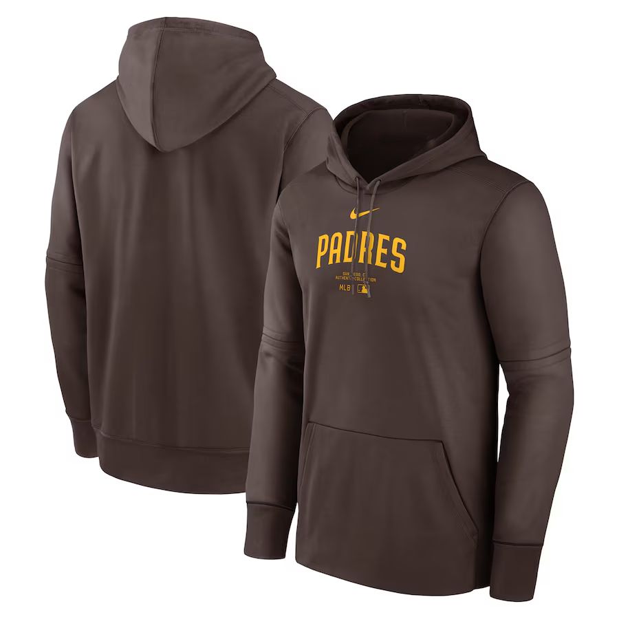 Men 2025 MLB San Diego Padres Brown Nike hoodie style 2->san diego padres->MLB Jersey